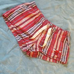 Red Plaid Pajama Shorts